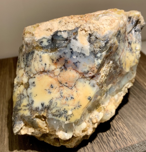 Opal moss polerad sida (Råa)