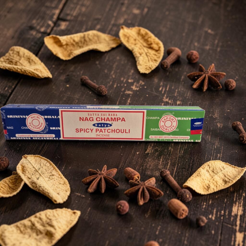 Satya Sai Baba Nag Champa Spicy Patchouli (Rökelsepinnar)