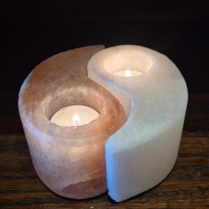 Saltkristall lykta yin yang (Ljuslyktor Övrigt)