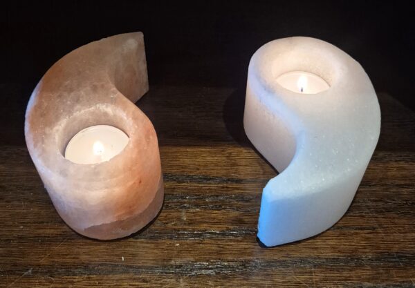 Saltkristall lykta yin yang (Ljuslyktor Övrigt)
