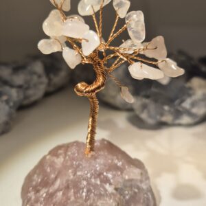 Rosenkvarts (Kristallträd) mini