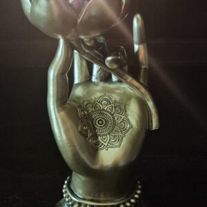 Ljushållare hand med lotus (Ljuslyktor, övrigt)
