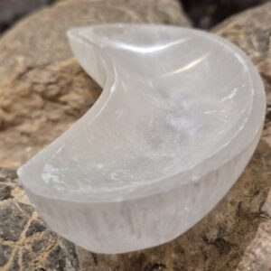 Selenit skål måne (ca 10 cm)
