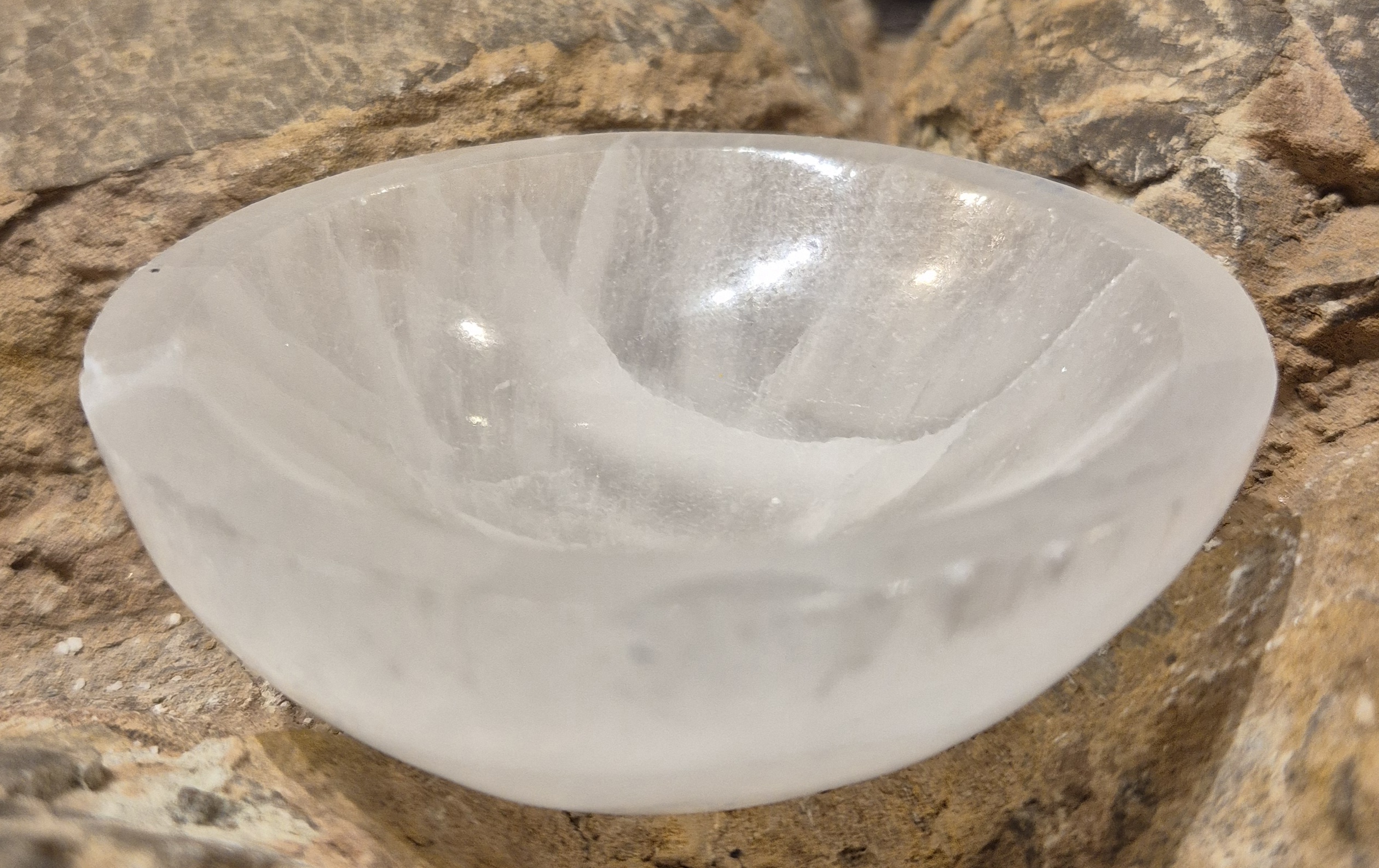 Selenit Skål (ca 10 cm) - Bild 1