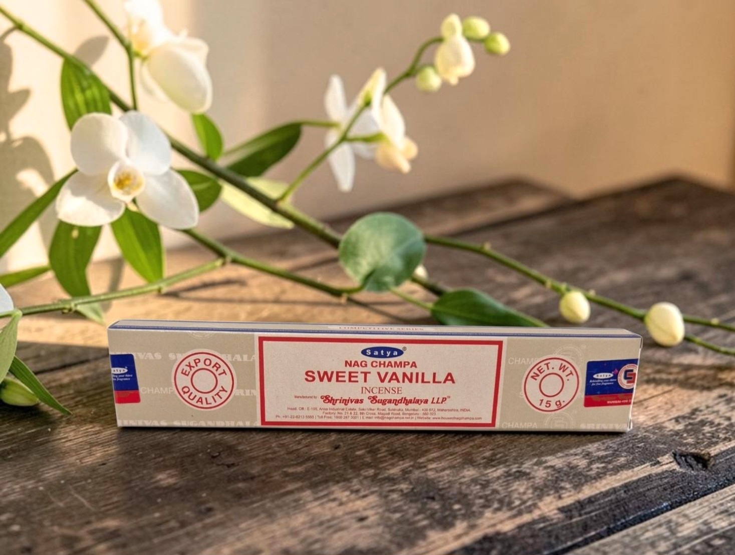 Satya Nag Champa Sweet Vanilla (Rökelsepinnar) - Bild 1