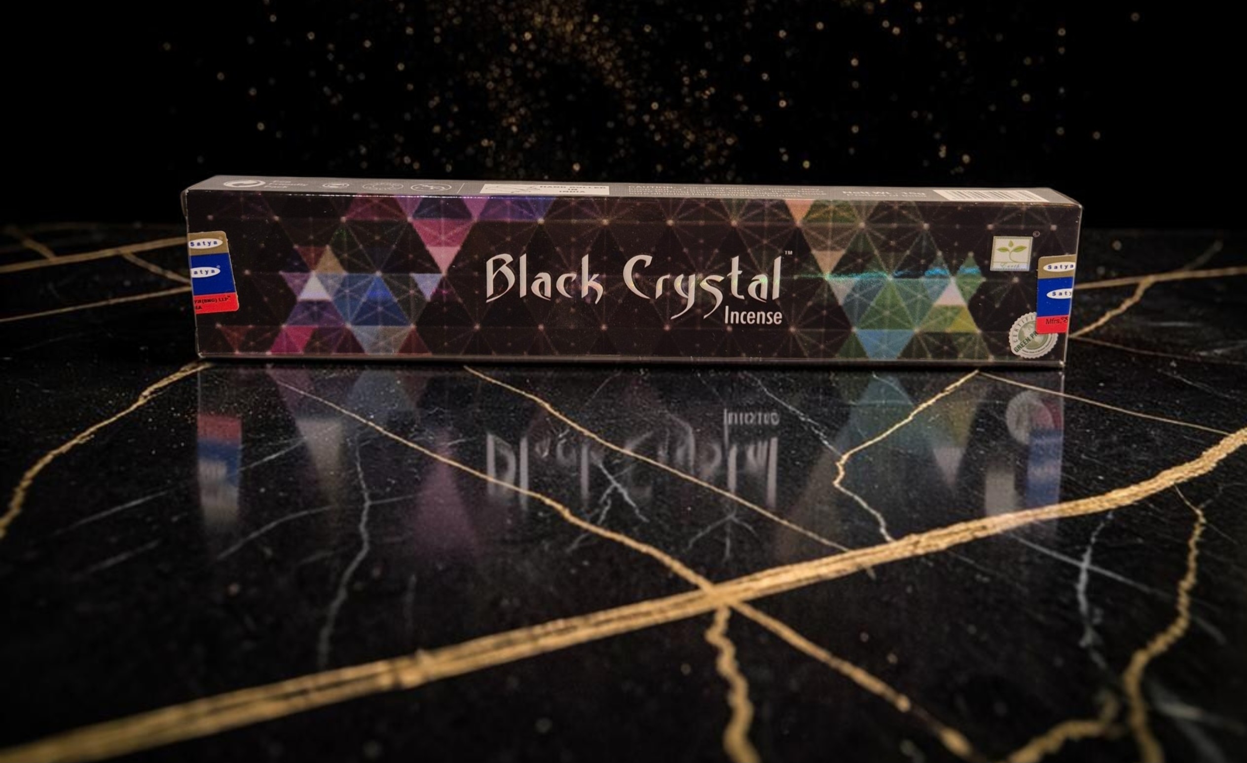 Satya Black crystal (Rökelsepinnar) - Bild 1