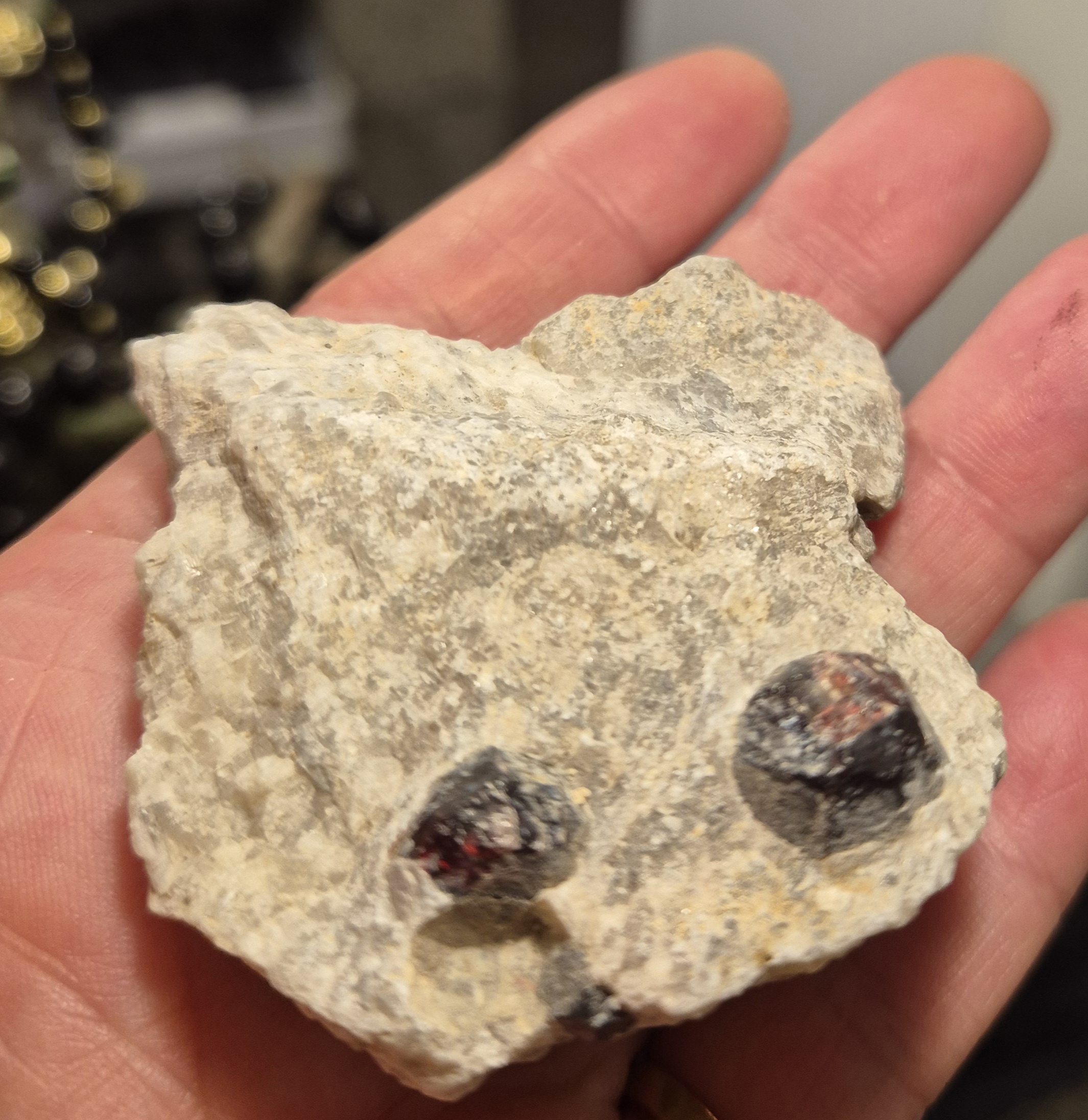 Granat i matrix (Rå mineral) - Bild 1
